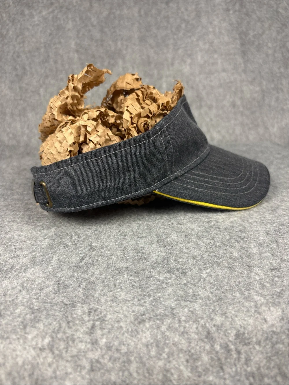 McDonald's Dark Gray Denim Visor Cap with Yellow Trim